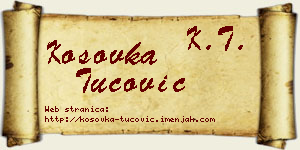 Kosovka Tucović vizit kartica